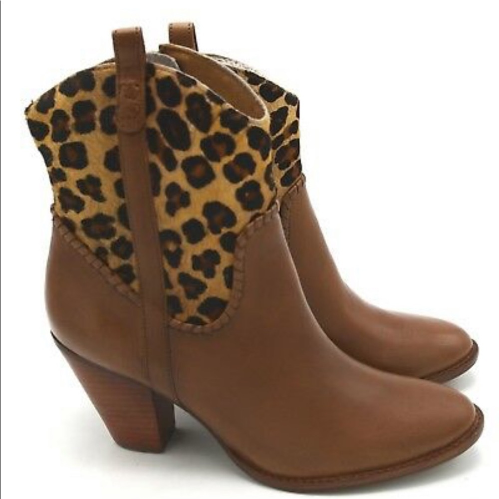 J5743 Jack Rogers Ryan Haircalf Leopard/Tan Bootie